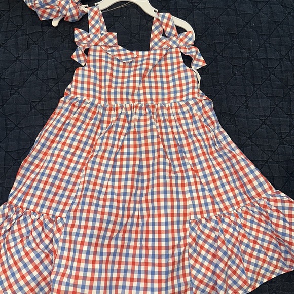 Tahari red white and blue bow dress and bag size 5 - Picture 2 of 4